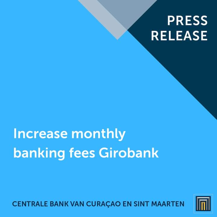 New Fees Girobank account holders will be paying NAf 42.40 a month
